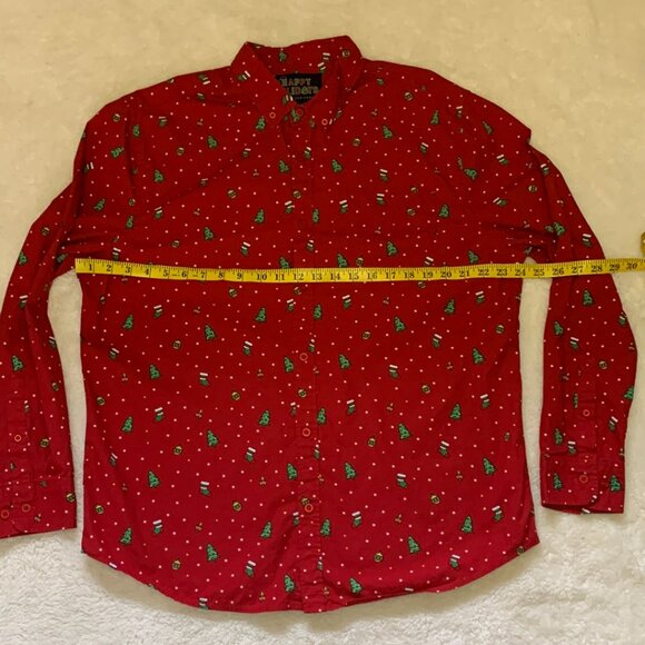 2 Urban Heritage Happy Holidays Casual Shirts Men Sz XL Christmas All Over Print - Picture 14 of 15